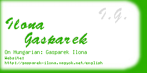 ilona gasparek business card